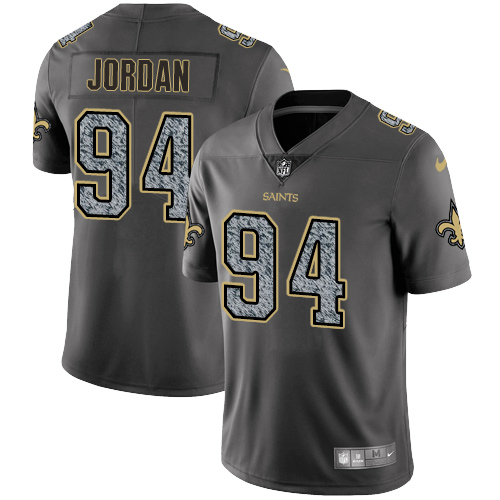 Nike Saints #94 Cameron Jordan Gray Static Men's Stitched NFL Vapor Untouchable Limited Jersey - Click Image to Close